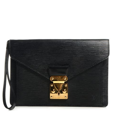 louis vuitton epi pochette sellier dragonne clutch black|Epi Pochette Sellier Dragonne Clutch Black .